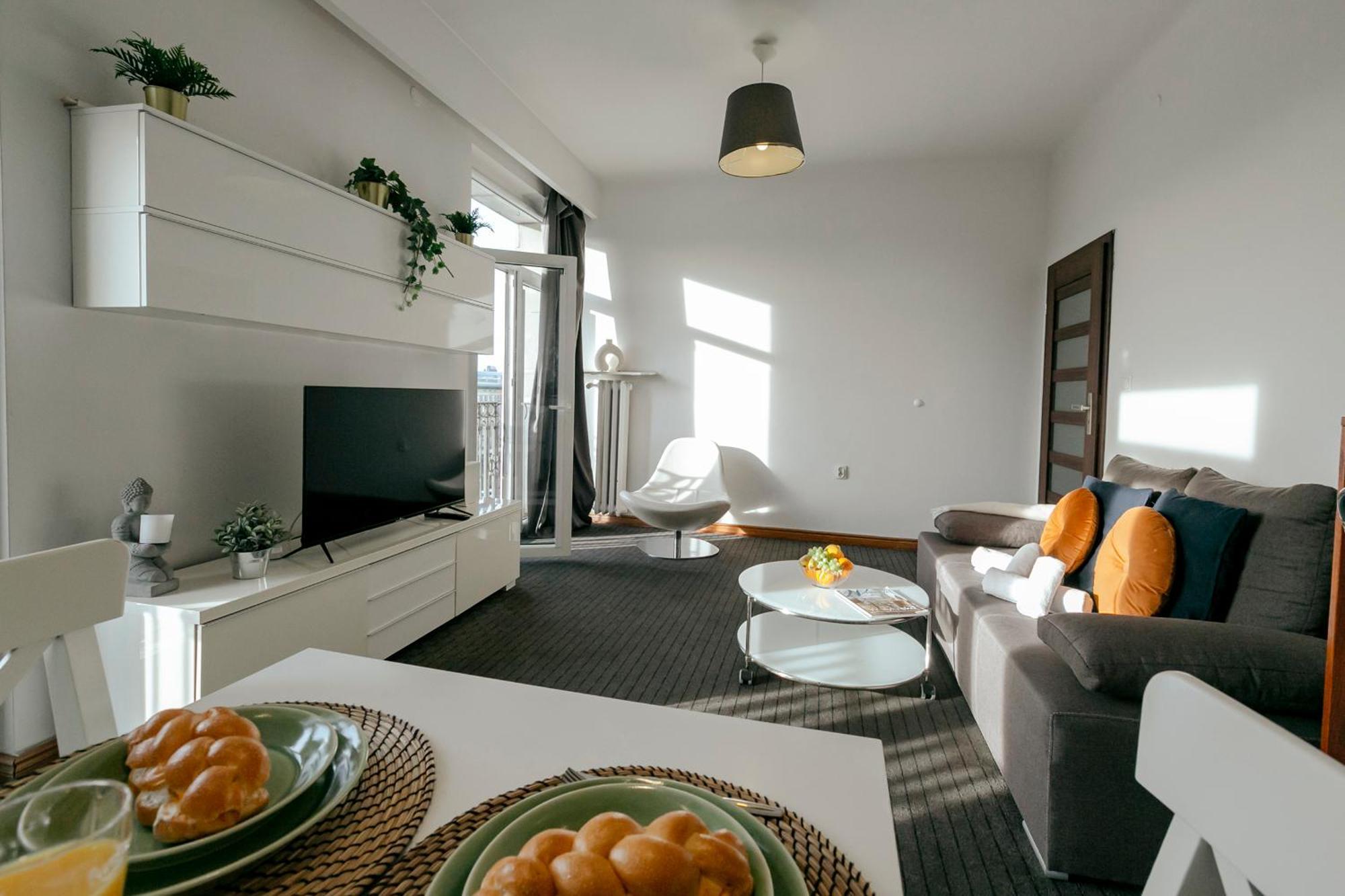 Plac Konstytucji 6 Orange - Apartament Dla 4 Osob - Bezplatny Parking - Free Parking - Piekny Widok Na Panorame Warszawy Varsóvia Exterior foto